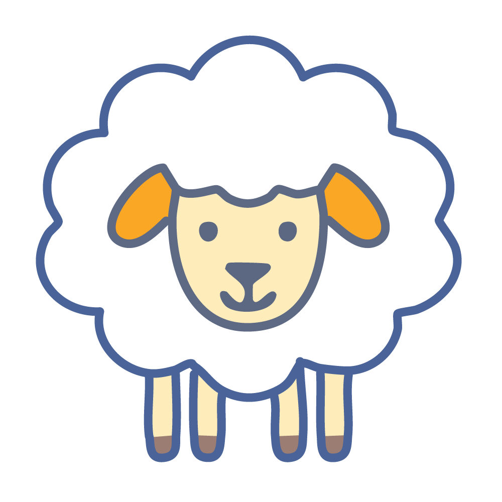 かわいい羊のイラスト素材