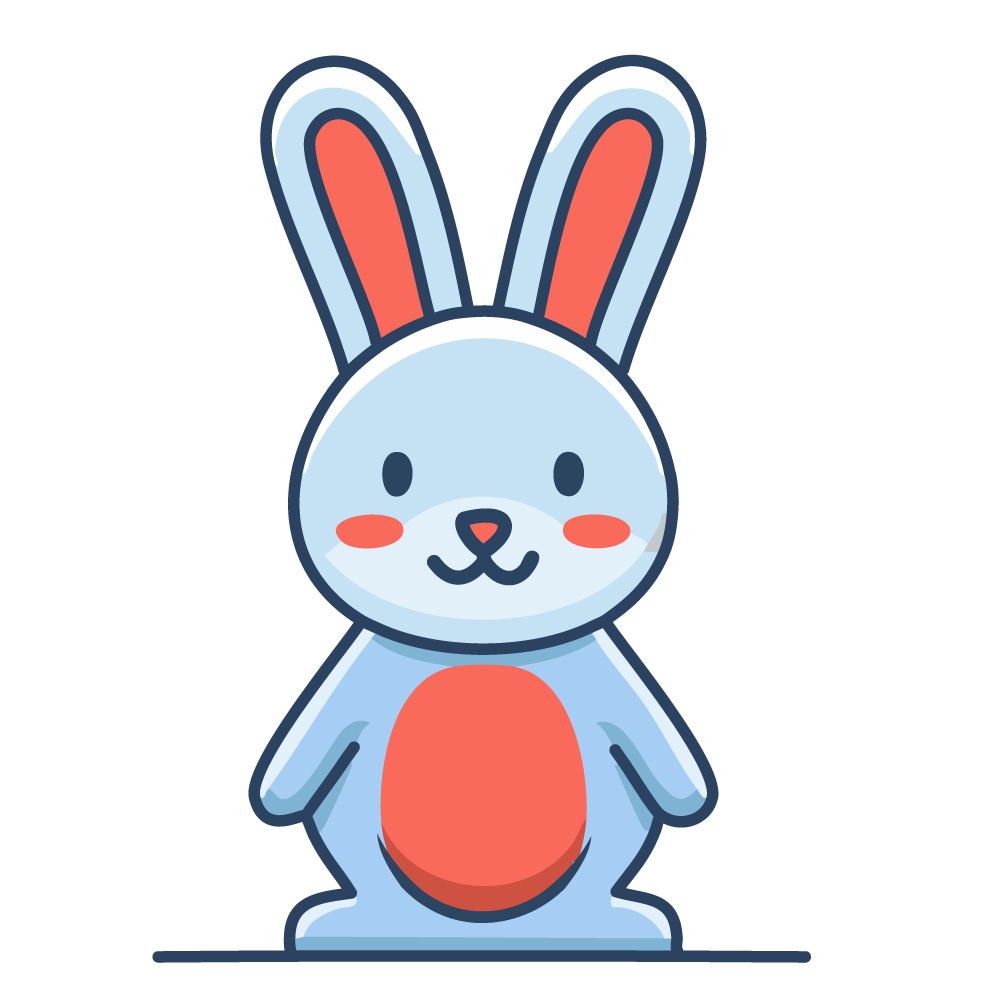 かわいいウサギのイラスト素材