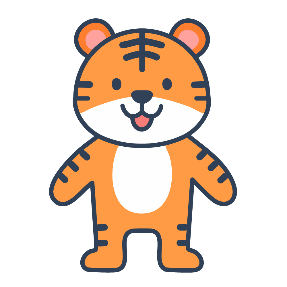 かわいいトラのイラスト素材