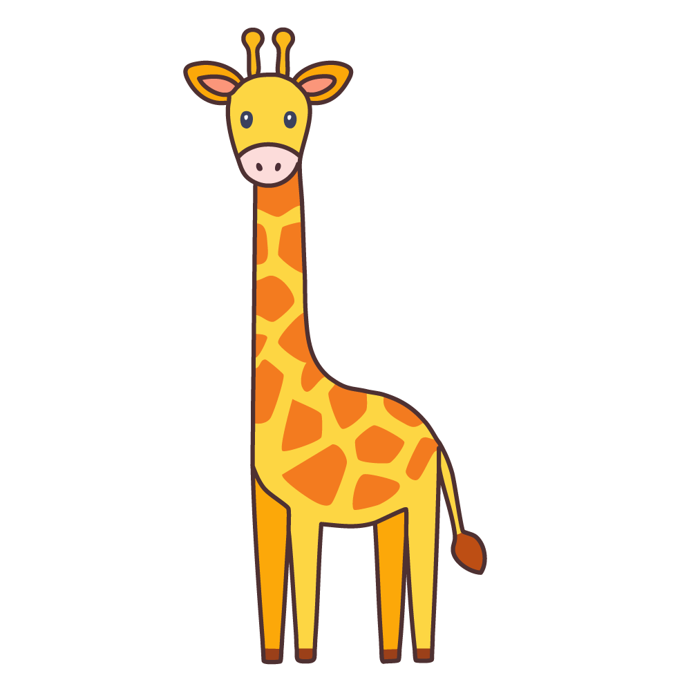 かわいいキリンのイラスト素材