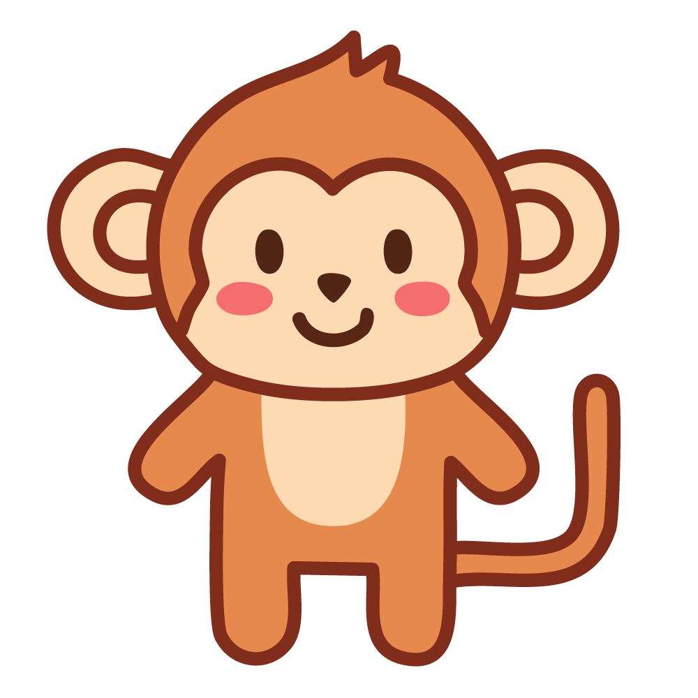 かわいいサルのイラスト素材