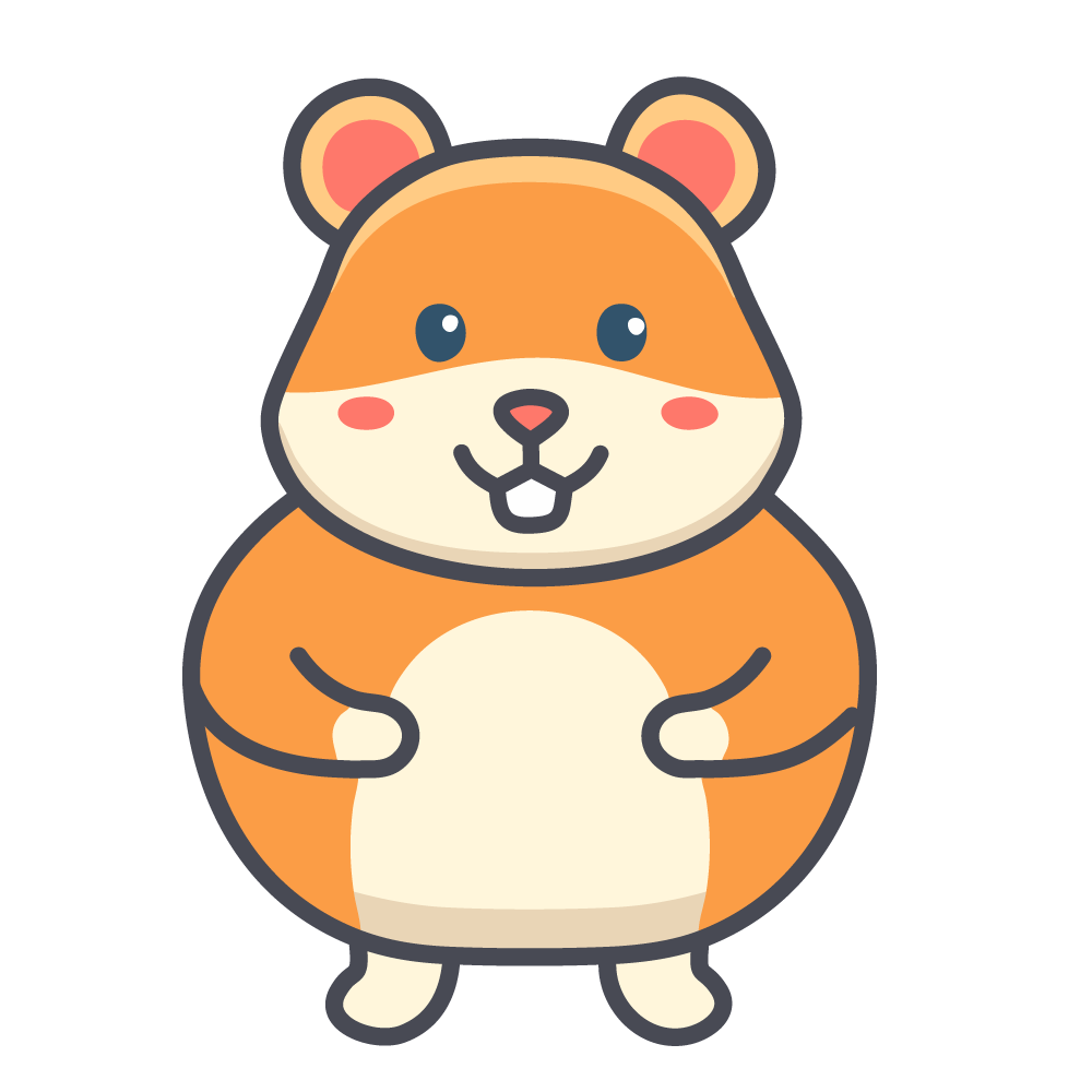 かわいいハムスターのイラスト素材