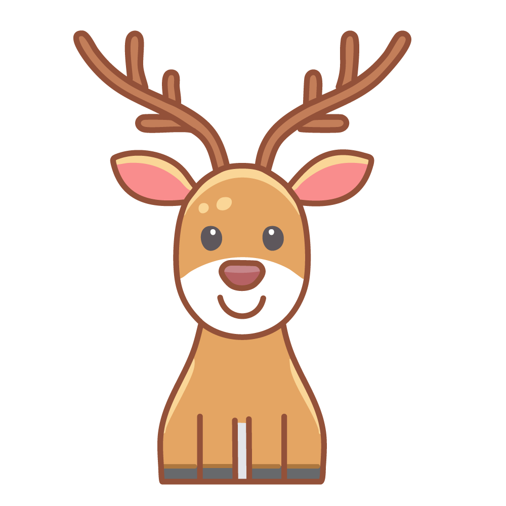 かわいいトナカイのイラスト素材