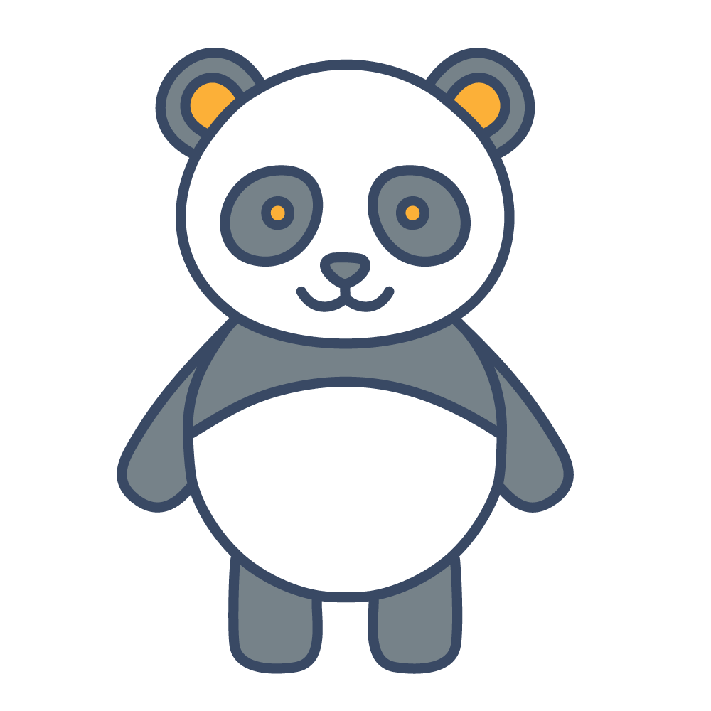 かわいいパンダのイラスト素材