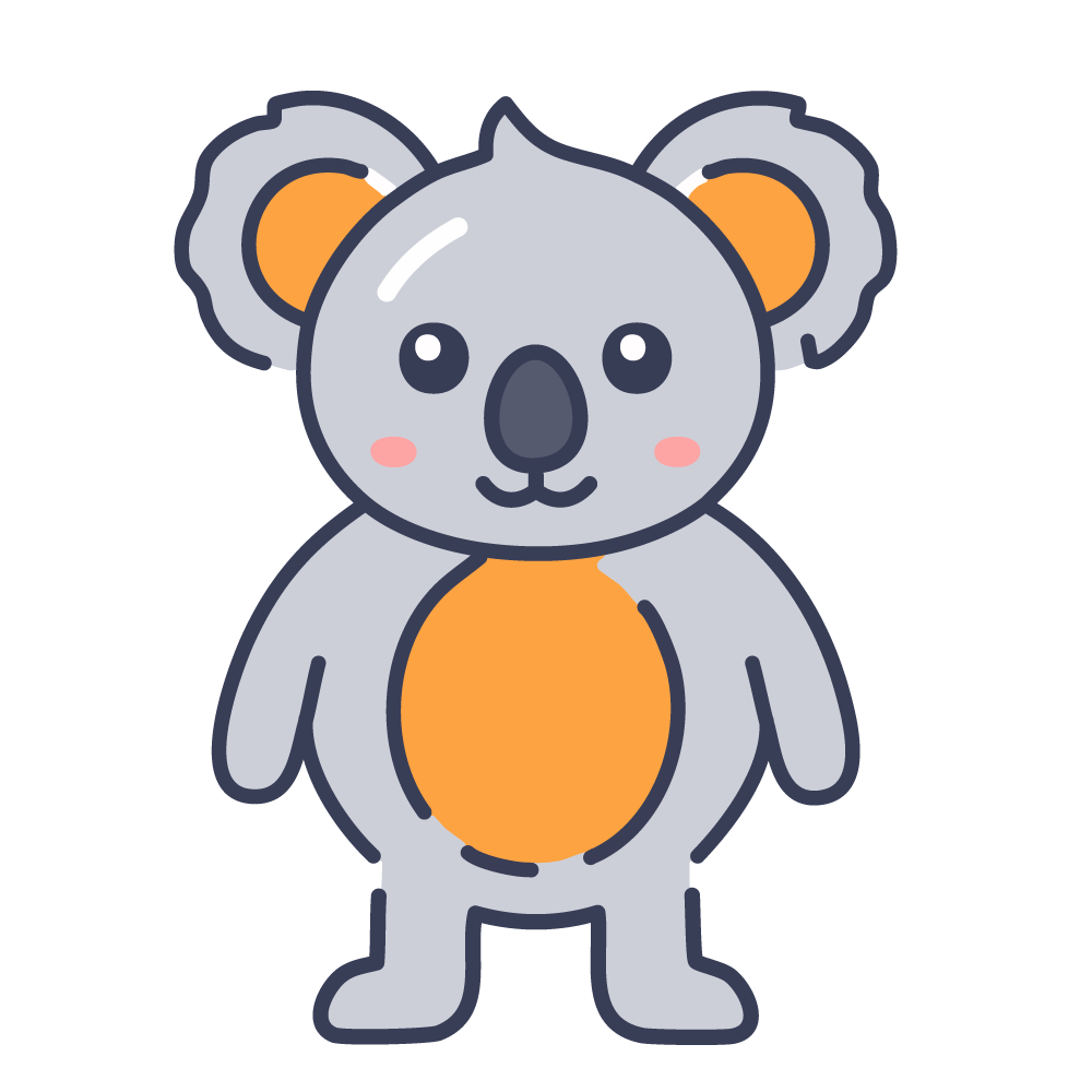 かわいいコアラのイラスト素材
