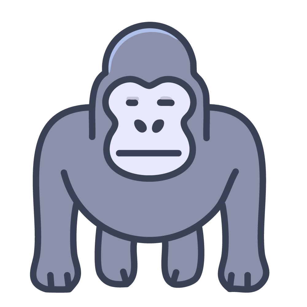 かわいいゴリラのイラスト素材