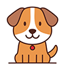 かわいい犬のイラスト素材