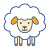 かわいい羊のイラスト素材