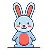 かわいいウサギのイラスト素材