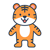 かわいいトラのイラスト素材