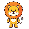 かわいいライオンのイラスト素材