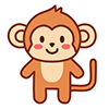 かわいいサルのイラスト素材