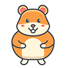 かわいいハムスターのイラスト素材