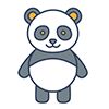 かわいいパンダのイラスト素材
