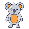 かわいいコアラのイラスト素材