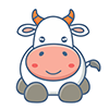 かわいいウシのイラスト素材