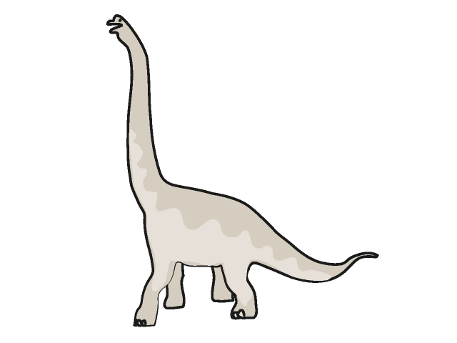 ブラキオサウルス｜恐竜 - 動物 / クリップアート / 無料 / アニマル / イラスト / アイコン / かわいい / 絵