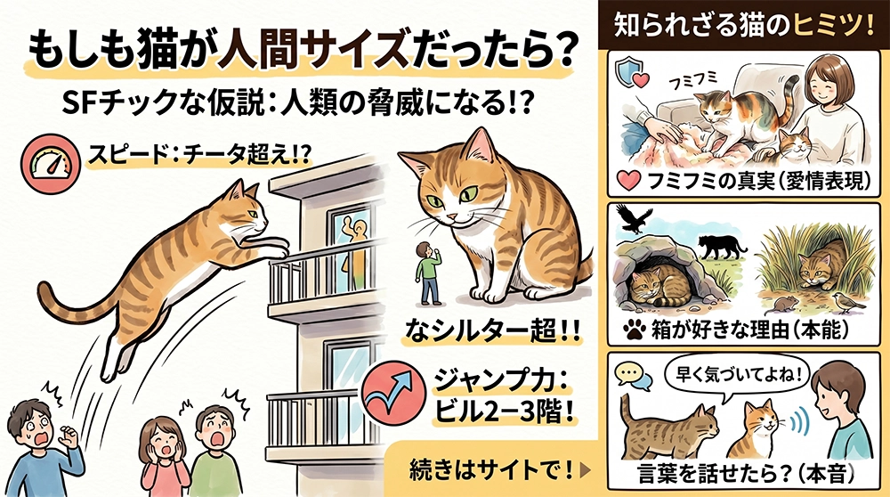 【猫の雑学】「なぜ？」「もしも？」で解き明かす！愛猫の不思議な行動と隠されたストーリー