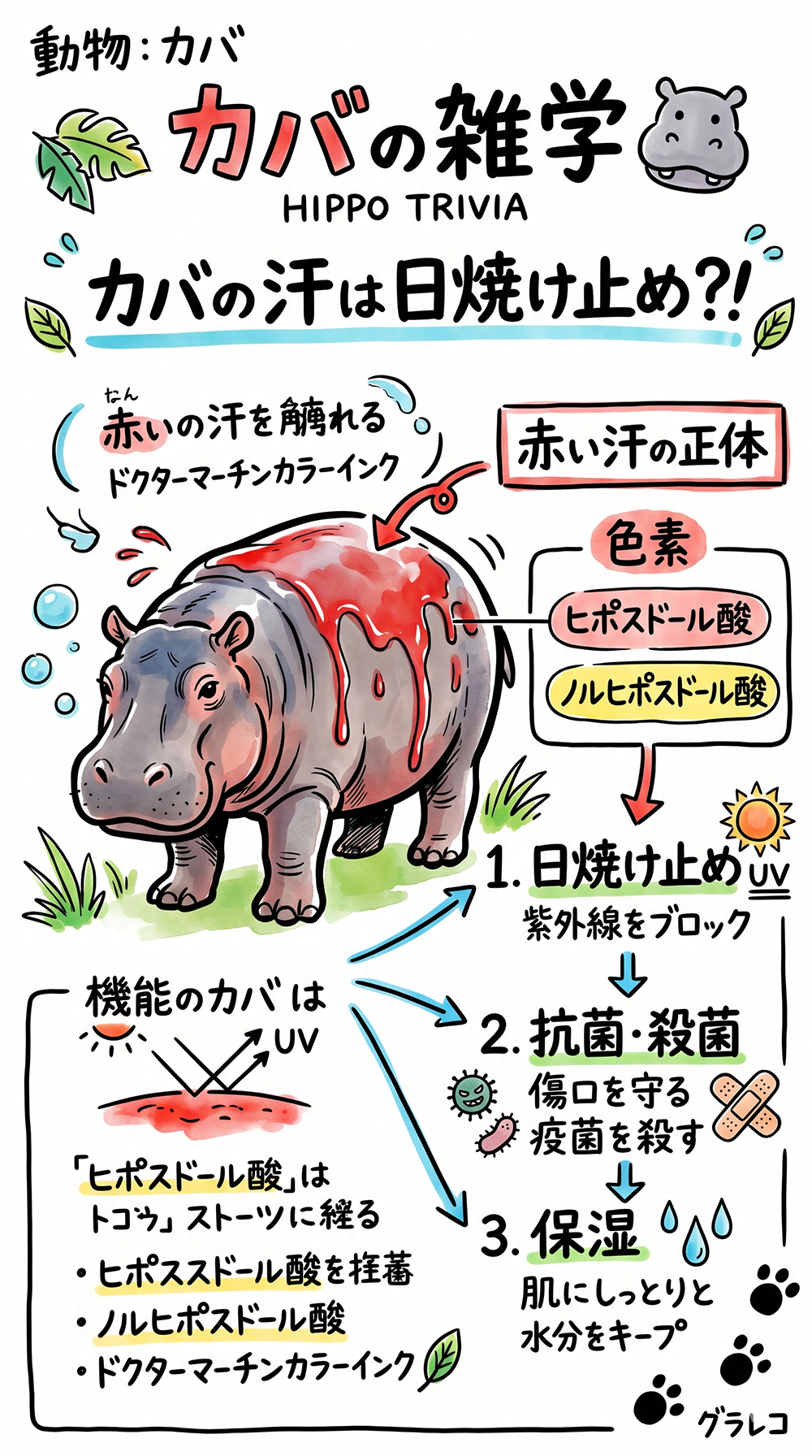 【真実】カバの「血の汗」は、血液ではなかった！驚きの役割